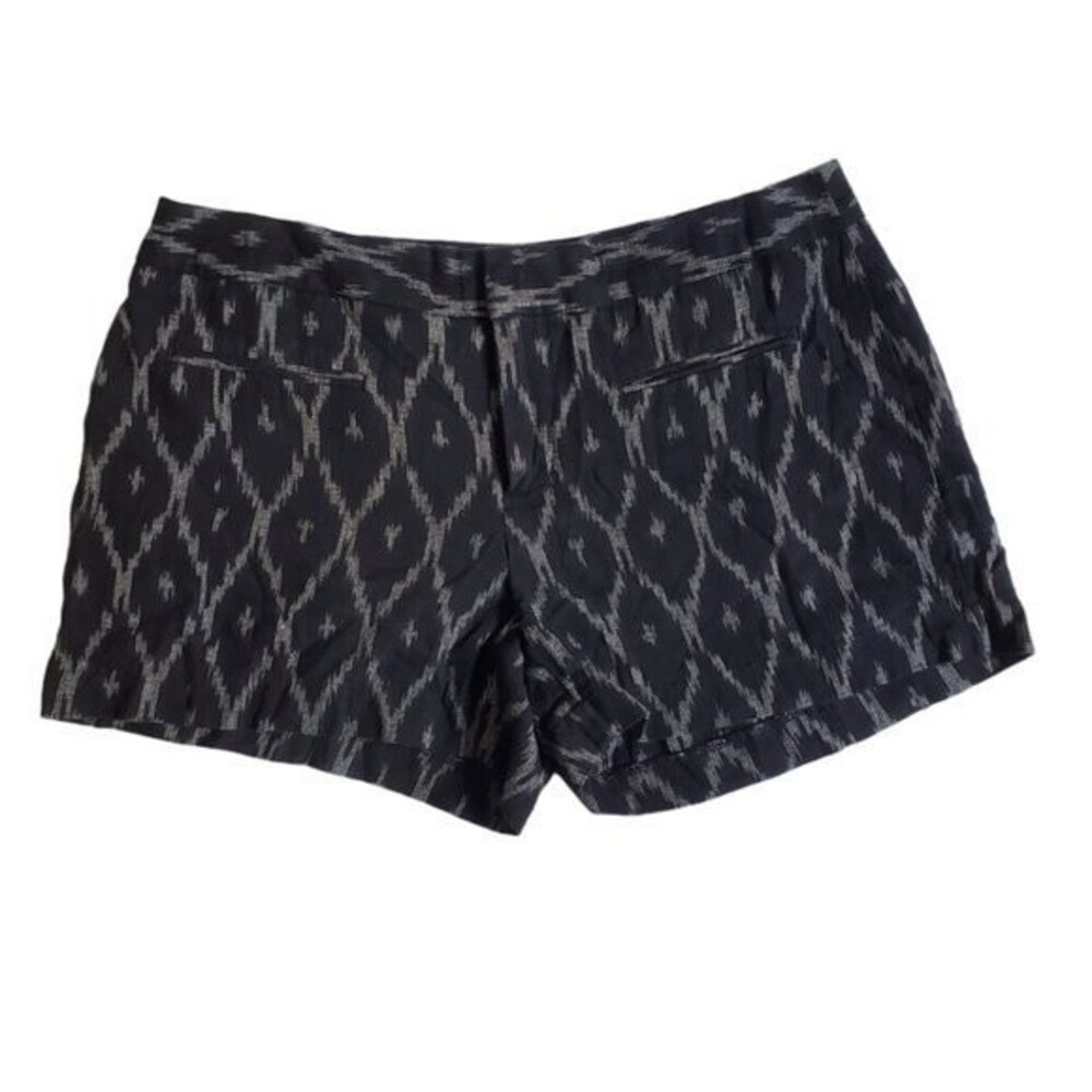 Gap Ikat black gray white canvas shorts sz 2